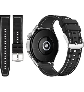 Samsung Galaxy Watch Uyumlu 20mm Dikişli Hybrid Silikon Kumaş Kordon – Galaxy Watch 7/6/5/4/FE Serisi (40mm / 44mm) & Watch 6/4 Classic & Watch 5 Pro (45mm)