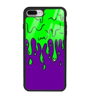 iPhone 8 Plus Neon Damla Tasarımlı Glossy Telefon Kılıfı