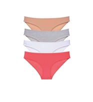 Mulvxbrf Brf02 4 Adet Süper Eko Set Likralı Kadın Slip Külot Ten Gri Beyaz Fuşya (Mulvix)