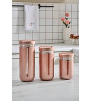 3'lü Rose Gold Saklama Kabı Seti, Pratik ve Şık Mutfak Gereçleri