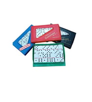 Orta Boy Çantalı Seramik Kemik Domino Taşı Seti Taş Boyu 4x2cm