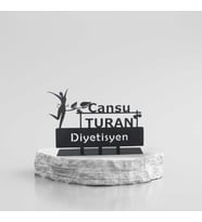 Diyetisyen isimlik - Kişiye Özel Metal İsimlik