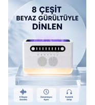 Simüle Alev Efektli Kablosuz Hoparlör Zamanlayıcılı Gece Lambası