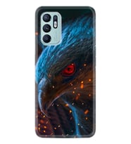 Oppo Reno 6 Kılıf Silikon Desen Özel Seri Şahin 1756