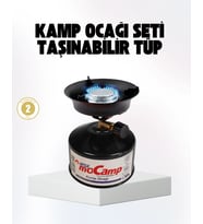 Outdoor Kamp Ocağı Gazlı Taşınabilir Pişirme Seti Üç Ayaklı Denge Atlı