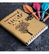 Kuşlar da Kaderle Uçar Deri Defter (Taba)