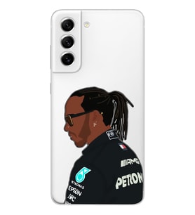 Samsung Galaxy S22 Uyumlu Lewis Hamilton Desenli Şeffaf Telefon Kılıfı