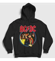 Presmono Unisex Siyah Highway To Hell Cover AC/DC Kapüşonlu Sweatshirt 6403tt