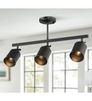 MYLİGHTS  MAT SİYAH ÜÇLÜ LED AVİZE LED SPOT HAREKETLİ BAŞLIK  GÜNIŞIĞI AMPULLÜ