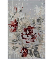 Eliana Home Baskılı, Yıkanabilir Kaymaz Taban Salon Halısı LNA0355 100x150 cm (Gri)