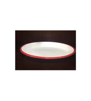 Emaye oval Kırmızı Tabak