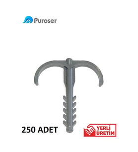 Yere Tespit Dübeli Kılçık Dübel 250 Adet Beyaz