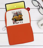 BK Gift Tokyo Route Tasarımlı Taşınabilir Koruyucu Tablet Kılıfı & Organizer Çanta - Turuncu-1