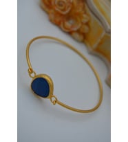 STONEAGE MAVİ KUVARS TAŞLI 22K ALTIN BİLEKLİK