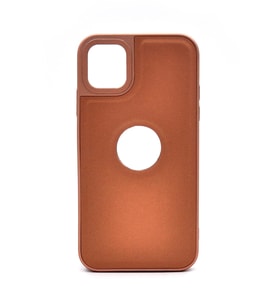 iPhone 15 Pro Uyumlu Deri Görünümlü Sert Kapak Kılıf Taba Kum Beji