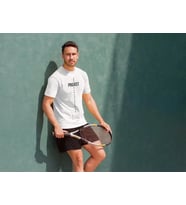 Erkek Kısa Kol Yazlık Tişört Bisiklet Yaka Baskılı Oversize T-Shirt - Beyaz
