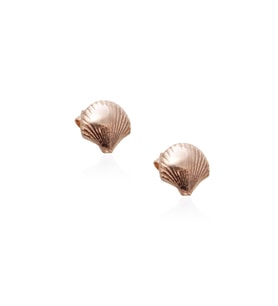 Mini İstiridye Küpe - Rose
