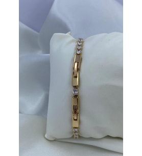 KRİSTAL TAŞ DETAY GOLD SUYOLU LUXURY BİLEKLİK 