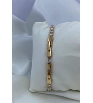 KRİSTAL TAŞ DETAY GOLD SUYOLU LUXURY BİLEKLİK 