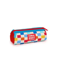 CORAL HIGH 31025 ÇOK RENKLİ DAMA DESENLİ ÜÇ BÖLMELİ KALEM ÇANTASI