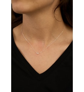 Elika Silver 925 Ayar Gümüş Kadın Taşlı Zarif Model Kolye