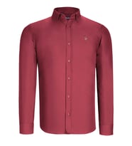 G725 DEWBERRY ERKEK GÖMLEK-DÜZ BORDO