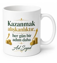 İsme Özel Bol Kazanç Yazılı Kupa Bardak Hediye Özel Tasarım Porselen