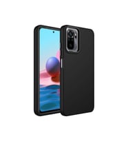 Xiaomi Redmi Note 10 Uyumlu Kılıf Metal Çerçeve ve Buton Tasarımlı Silikon Zore Luna Kapak