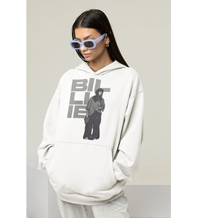 Billie Eilish Tasarım Baskılı Unisex Oversize Şarkıcı Hoodie