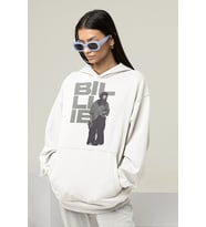 Billie Eilish Tasarım Baskılı Unisex Oversize Şarkıcı Hoodie