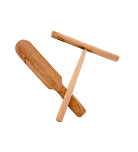 Ahşap Krep Yayma Aparatı-Krep Spatulası Seti