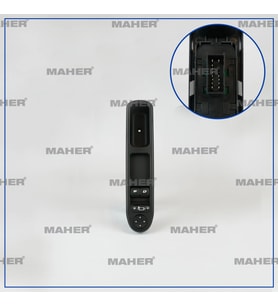Cam Açma Düğmesi 207 / C3 Picasso (Çiftli) Ayna Ayar Düğmeli Sol (Oem No:6554Qc)