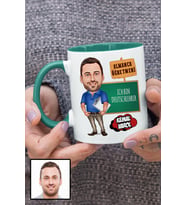 Erkek Almanca Öğretmenine Hediye Karikatürlü Yeşil Kupa Bardak