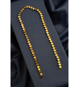 Hematit Doğal Taş Parlak Gold Yonca Kesim 6x6mm Dizi