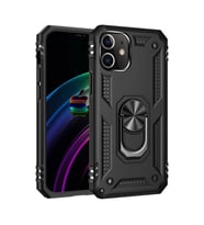 Apple İphone 12 Mini Kılıf Sofya Yüzüklü Silikon Kapak - Siyah