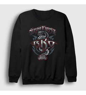 Presmono Unisex Siyah Strike First Wwe Güreş Randy Orton Sweatshirt 551657tt
