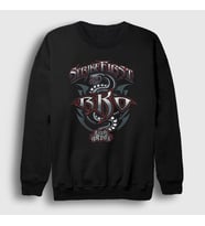 Presmono Unisex Siyah Strike First Wwe Güreş Randy Orton Sweatshirt 551657tt