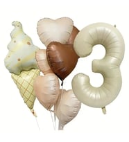 Retro Kalp 3 Yaş Folyo Balon Set