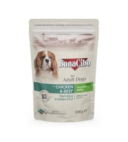 Bonacibo Pouch Tavuklu Dana Etli Köpek Konservesi 100 gr