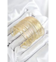 Pirinç Tel Sarma Model Gold Renk Kadın Bileklilk - Tj-Bb7895