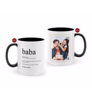 BK Gift Kişiye Özel Babalar Günü Hediyesi Fotoğraflı Siyah Beyaz Kupa Bardak-21