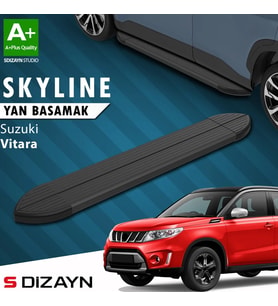 S-Dizayn Suzuki Vitara 4 Skyline Siyah Yan Basamak 163 Cm 2015 Üzeri A+ Kalite