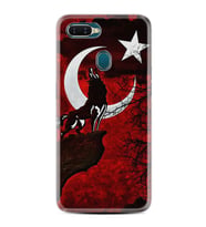 Oppo A5s Kılıf Resimli Desenli Baskılı Silikon Kılıf Wolf and Moon 2 1381