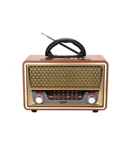 Nostaljik Görünümlü Ahşap Radyo Bluetooth Hoparlör Fm Usb Tf Bt5.0 Ut-157bt