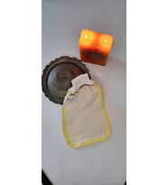 EKER-KONFOR SARI BİYELİ HIZLIGİY KESE SETİ-2 ADET KESE-Lastikli Kese-Banyo ve Duş Kesesi