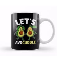 Funny Let s Avocuddle Cute Avocado Cuddling Pun Kupa Bardak Porselen