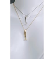 Wind Silver Balık Kolye 925 Ayar (Rose Gold Altın)
