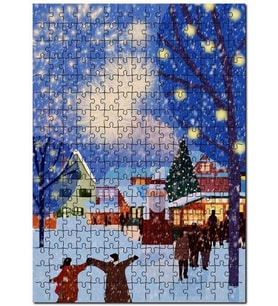 Cakapuzzle Yılbaşı Kutlaması Çiftler Puzzle Yapboz MDF (Ahşap) (120 Parça)