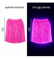 Neon Pembe Hawaii Parti Eteği 40 Cm