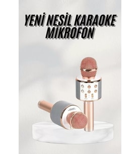 Bluetooth Hoparlör Usb Aux Sd Kart Kaoroke Mikrofon Uzun Pil Ömrü